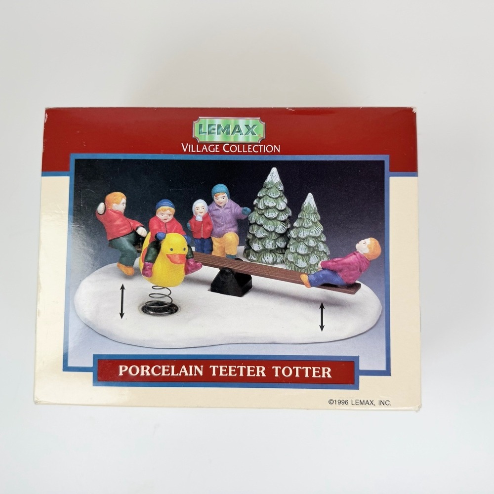 LEMAX 1996 Teeter Totter #63168 Porcelain Village Collection w/ Box